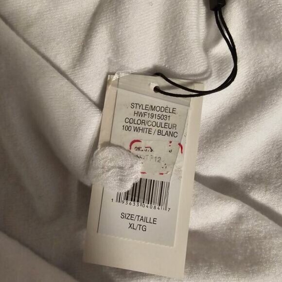 H Halston White Long Sleeve Sweater - Size Extra Large - Picture 6 of 8